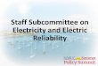 Staff Subcommittees on Electricity and Electric Reliability