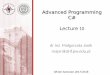 Advanced Programming C# Lecture 10