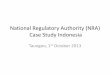 National Regulatory Authority (NRA) Case Study Indonesia