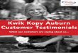Kwik Kopy Auburn Customer Testimonials