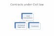 Contracts under Civil law