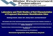 Laboratory and Field Studies of Soil Characteristics of 