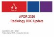 APDR 2020 Radiology RRC Update