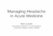 Managing Headache in Acute Medicine