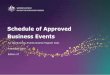 Schedule of Approved Business Events