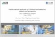 Performance analysis of Lithium-ion-batteries: status and