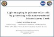 Light-trapping in polymer solar cells by processing with 