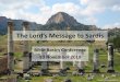 The Lord’s Message to Sardis