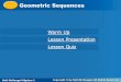 Geometric SequencesGeometric Sequences