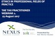 ETHICS IN PROFESSIONAL FIELDS OF PRACTICE THE TAX 