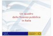 Un quadro della finanza pubblica in Italia