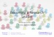 Becoming a Research Leader