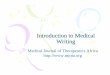 Introduction to Medical Writing - MJoTA.org