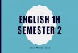 English 1H Semester 2