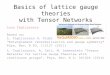 Basics of lattice gauge theories with Tensor Networks