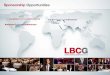 Sponsorship Opportunities - LBCG