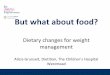 Dietary changes for weight management