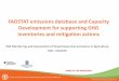 FAOSTAT emissions database and Capacity Development for 
