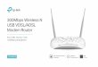 300Mbps Wireless N USB VDSL/ADSL Modem Router