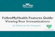 FollowMyHealth Features Guide: Viewing Your Immunizations