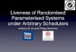 Liveness of Randomised Parameterised Systems under 