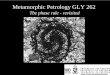 Metamorphic Petrology GLY 262 - Weebly