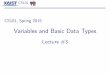 Variables and Basic Data Types - sgvr.kaist.ac.kr