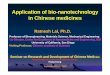 Application of bio-nanotechnology in Chinese medicines
