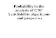 Probability in the analysis of CNF Satisfiability 