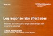 Log response ratio effect sizes - James E. Pustejovsky