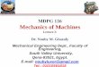MDPG 126 Mechanics of Machines