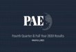 Fourth Quarter & Full Year 2020 Results - PAE