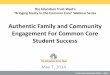 Authentic Family and Community Engagement For Common Core 