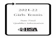 2021-22 Girls Tennis