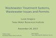 Wastewater Treatment Systems, Wastewater Issues, Permits 