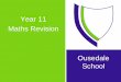 Year 11 Maths Revision Ousedale School