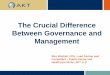 The Crucial Difference Between Governance and Management