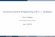 Numerical Generic Programming with C++ Templates