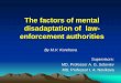 The factors of mental disadaptation of law- enforcement authorities