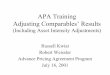 APA Training Adjusting Comparablesâ€™ Results
