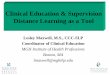 Clinical Education & Supervision Distance Learning as a Tool - CAPCSD