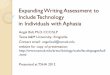 Expanding Writing Assessment to Include Technology in Individuals