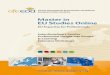 Master in EU Studies Online - EU Expertise for Professionals