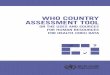WHO Country Assessment Tool on the Uses and Sources for HRH Data