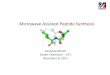 Microwave Assisted Peptide Synthesis - University of Massachusetts