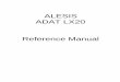ALESIS ADAT LX20 Reference Manual -