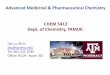 Advanced Medicinal & Pharmaceutical Chemistry CHEM 5412 Dept. of