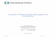 Supplier Relationship Management Handbook 101310 - Cleveland Clinic