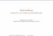 Francis Bacon Proposal for a new method of natural philosophy