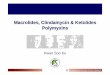 Macrolides, Clindamycin & Ketolides Polymyxins